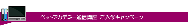 ペットアカデミー通信講座 ご入学キャンペーン実施中!